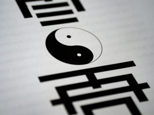 yin and yang symbol on paper